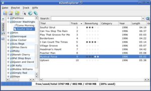 Abbildung 5: KZenExplorer braucht sich vor dem Windows-Tool von Creative nicht zu verstecken.