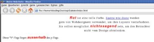 Abbildung 5: Sicherlich entspricht das Schriftbild nicht den Anforderungen professioneller Webdesigner, aber zu Demonstrationszwecken genügt es. Das Schriftbild sieht nun anders aus.