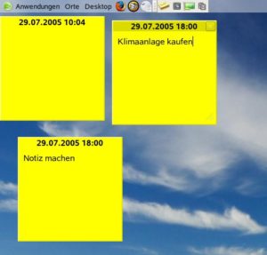 Abbildung 5: Denkzettel verteilen – mit Knotes ist das kein Problem mehr. Positiv fällt zudem auf, dass die Post-Its garantiert kleben bleiben.