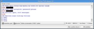 Abbildung 5: Die Unterhaltung mit dem Mailserver im Klartext: Ein Filter sammelt alle Texte des Stream.