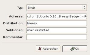 Abbildung 5: Zum Update tragen Sie ins Feld "Distribution" lediglich "breezy" ein, den Rest erledigt der Paketmanager.