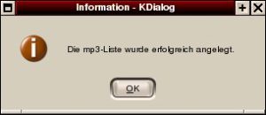 Abbildung 5: Mit der Option --msgbox gibt kdialog unaufgeregte, neutrale Hinweise