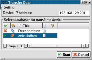 Abbildung 5: Die Datenbanken sind schnell auf den Zaurus kopiert.