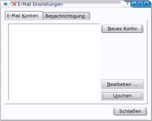 Abbildung 5: Auch das Fenster mit den E-Mail-Einstellungen gestaltet sich sehr übersichtlich.