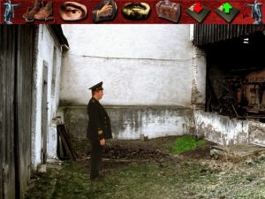Abbildung 5: Alle nötigen Befehle für das Adventure erreichen Sie auch über ein Menü im oberen Bereich des Bildschirms, indem Sie einfach die Maus dorthin schieben.