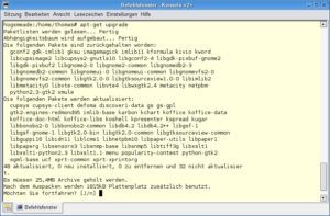 Abbildung 5: Dank des Eintrags in der "/etc/apt/apt.conf" werden die Pakete aus dem unstable-Zweig nicht aktualisiert.