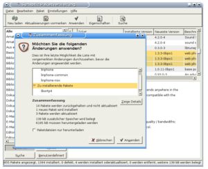 Abbildung 5: Synaptic ist ein grafisches Frontend, über das Sie komfortabel mit Apt arbeiten.
