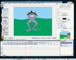 Abbildung 5: Die Knochen ermöglichen eine einfache Animation von Frank: Der seltsame Zweifüßler kommt so schneller in Bewegung.