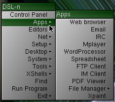 Abbildung 5: Anders als bei Arbeitsumgebungen wie KDE oder Gnome erreichen Sie unter Fluxbox das Menü ausschließlich über einen Rechtsklick auf den Desktop.