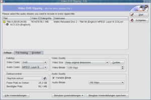 Abbildung 5: Voreinstellungen von K3b für das neue Video-Tool sind stets logisch und bedürfen höchstens einem Minimum der Nacharbeit.