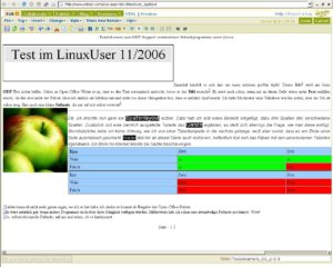 Abbildung 5: Writely steht nicht schlechter da als die Offline-Kollegen, zeigt allerdings die Elemente eher als HTML-Seite denn als Textdokument an.