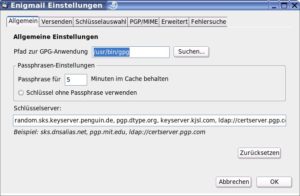 Abbildung 5: Vor dem ersten Einsatz müssen Sie Thunderbirds Krypto-Plugin Enigmail den Pfad zu GnuPG verraten.