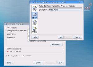 Abbildung 5: Xandros bietet einen grafischen VPN-Client für alle gängigen Protokolle.