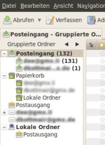 Abbildung 5: Mit gruppierten Ordnern behalten Sie den Überblick über mehrere Konten.