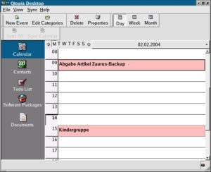 Abbildung 6: Mit Qtopia Desktop verwalten Sie nicht nur Adressen und Termine, sondern auch die Software auf dem Zaurus.