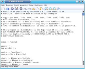 Abbildung 6: Ausschnitt aus einem Makefile des Programms Kino.