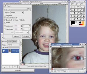 Abbildung 6: Gimp kümmert sich um Pixelgrafiken.