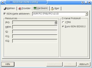 Abbildung 6: In der Regel reicht es aus, einfach nur die verwendete ISDN-Karte einzustellen und als D-Kanal-Protokoll Euro ISDN anzugeben