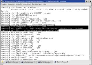 Abbildung 6: Mit richtig gesetztem "PKG_CONFIG_PATH" liefert "pkg-config" dem "configure"-Skript die richtigen Informationen.