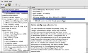 Abbildung 6: Unter X-Windows die im Moment wohl beste Art der Kernelkonfiguration: make xconfig. Es basiert wie KDE auf den Qt-Libs.