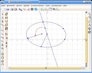 Abbildung 6: Kig stellt geometrische Objekte per Mausklick dar.