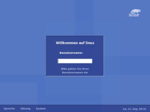 Abbildung 6: Der GDM von Suse Linux.