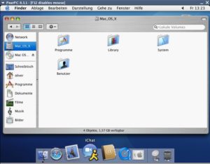 Abbildung 6: Das frisch installierte Mac OS X in einem PearPC-Fenster.
