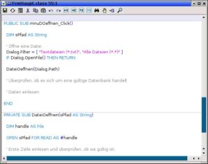 Abbildung 6: Über den Quelltexteditor bearbeiten Sie direkt den Code.