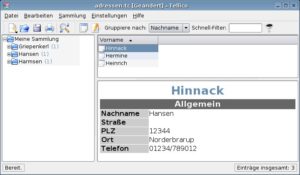 Abbildung 6: Das Ergebnis des CSV-Imports in Tellico.