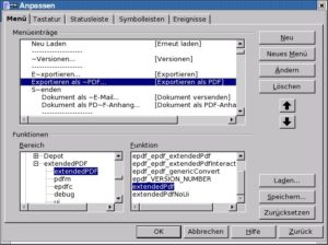 Abbildung 7: Dieses OpenOffice-Dialogfenster ändert den Aufbau der Menüs. Per <code srcset=