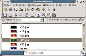 Abbildung 7: Der Dateimanager merkt sich einmal benutzte Anwendungen