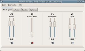 Abbildung 8: Das überarbeitete Mixer-Applet wirkt durch den Verzicht auf überflüssige Elemente sehr aufgeräumt.