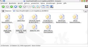 Abbildung 8: Mit dem "imap"-kioslave erscheint die entfernte Mailbox wie ein lokales Verzeichnis.