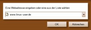 Abbildung 8: Operas Adresseneingabedialog