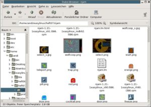Abbildung 8: Neben der räumlichen Ansicht beherrscht Nautilus auch noch den klassischen Browser-Modus.
