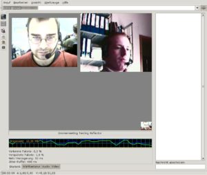 Abbildung 9: Mit Hilfs-Software sind Konferenzen mit mehreren Teilnehmern möglich