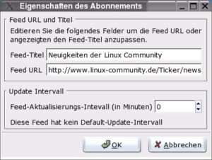 Abbildung 9: Wenn der vom RSS-Feed vorgegebene Titel nicht passt, benennt man ihn einfach um.