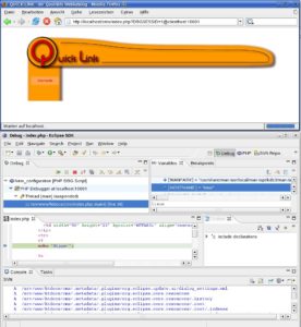 Abbildung 9: So finden Sie Programmierfehler: Der Debugger hält den Ablauf von PHP-Skripten an festgelegten Punkten an und zeigt die Werte aller Variablen.