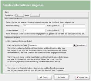 Abbildung 9: Die grundlegenden Eigenschaften eines Kontos für HBCI.