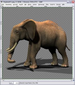 Elefant mit Löchern