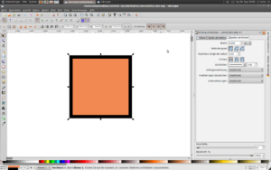 Farbiges Quadrat mit Kontur