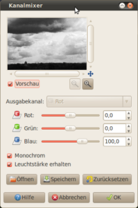 Kanalmixereinstellungen