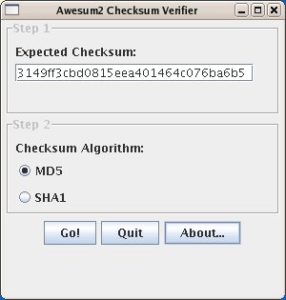 Mit Awesum können selbst unerfahrene Anwender in wenigen Schritten ihren Download überprüfen.