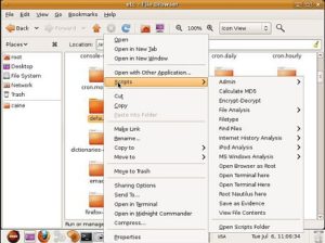Die Caine-Entwickler haben zahlreiche Tools per Skript in den Dateimanager Nautilus integriert.