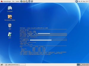 Der Systemmonitor blockiert keinen Platz auf dem Bildschirm.
