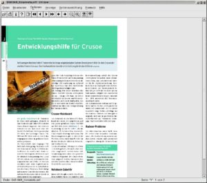 Auch PDF-Dokumente wie die LinuxUser Jahres CD kann gsview anzeigen.