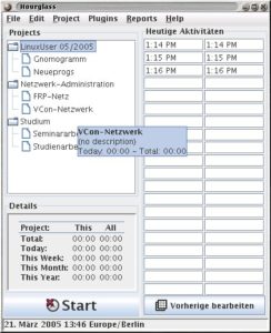 Wer an vielen Projekten arbeitet, verliert mit Hourglass nicht mehr den Überblick.