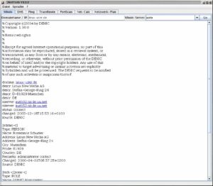 Die JNet-Tools machen eine Whois-Abfrage sehr komfortabel.
