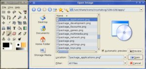 Gimp mit KDE-Dateidialog: KGtk funktioniert bereits auf einigen GTK-basierten Anwendungen.