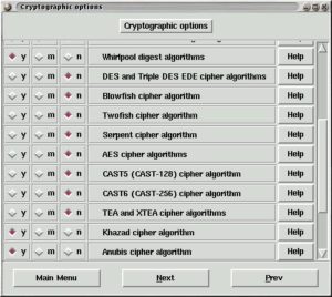 Die Rubrik Kryptographie wurde um die Algorithmen Whirlpool, Anubis und Khazad erweitert.